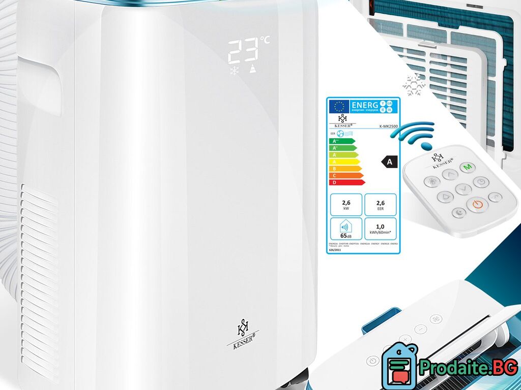 Мобилен Климатик с Компресор 9000 BTU 9ка Фреон Чисто Нови