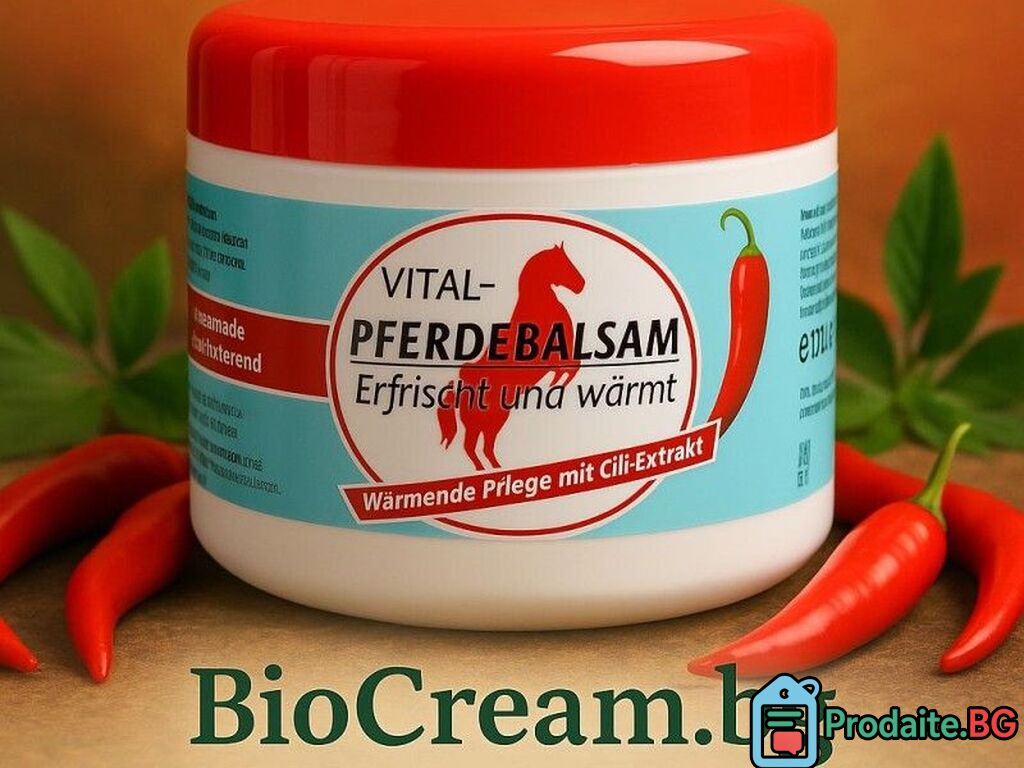 Конски Балсам Bio Vital Загряващ гел с чили мускули стави БЕЗПЛАТНА ДОСТАВКА